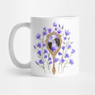 Bluebells, mirror and starlings Mug